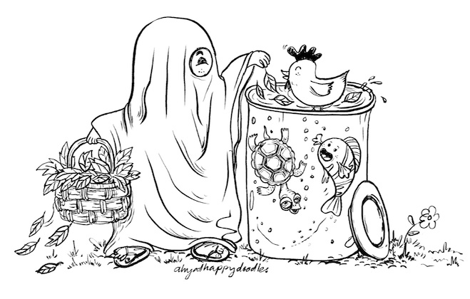 The Middle Class Story - Child with pets in basin